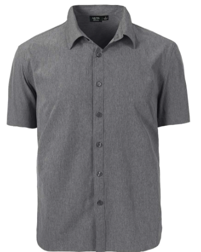 1612-CBS Men's Chambray Short Sleeve Dress Shirt (Made in USA)