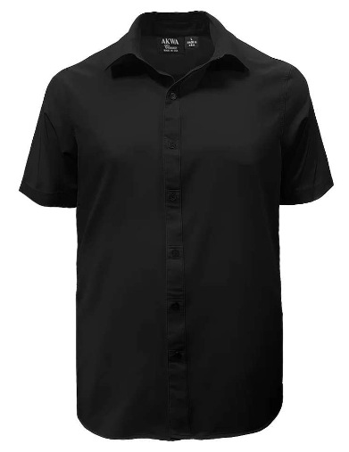 1612-CBS Men's Chambray Short Sleeve Dress Shirt (Made in USA)