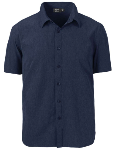 1612-CBS Men's Chambray Short Sleeve Dress Shirt (Made in USA)