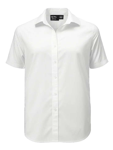 1612-CBS Men's Chambray Short Sleeve Dress Shirt (Made in USA)