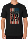 This Shirt Was Made Here - US Flag Distress Design (Made in USA)